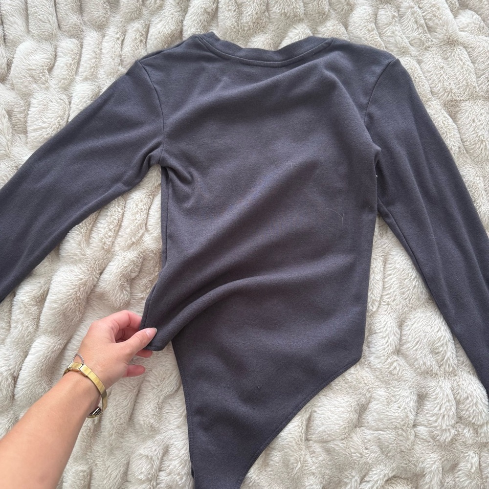 Zara Charcoal bodysuit long sleeve